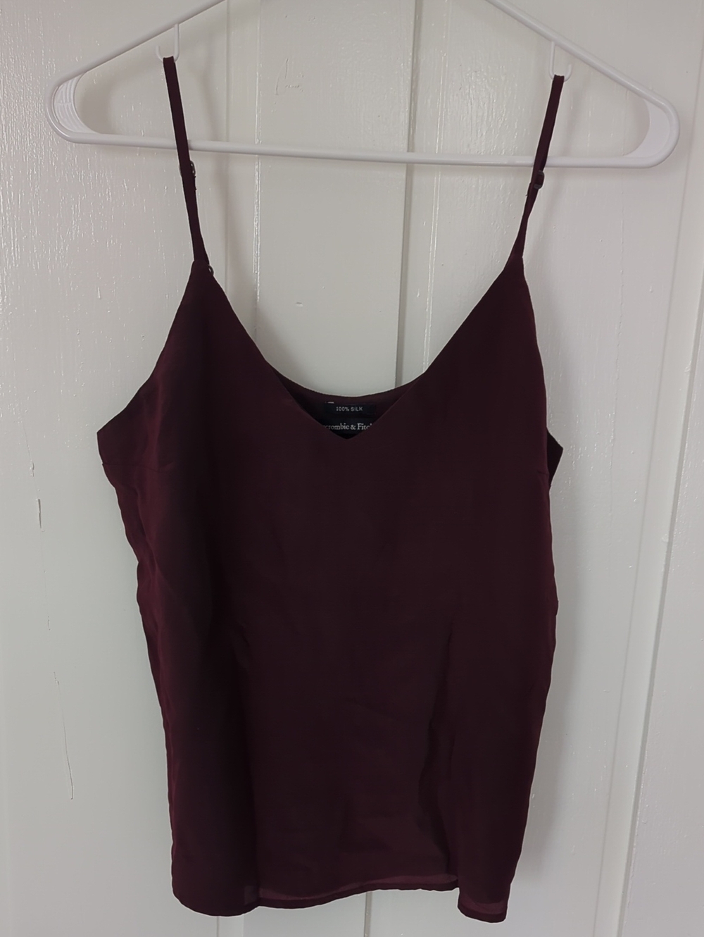Abercrombie & Fitch Deep Burgundy Spaghetti Strap V-Neck Cami